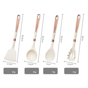 HYRI 7-Piece pişirme kapları döner depolama ile raf seti siyah sprey nokta yapışmaz pişirme Spatula seti mutfak aksesuarları - Product Image 6