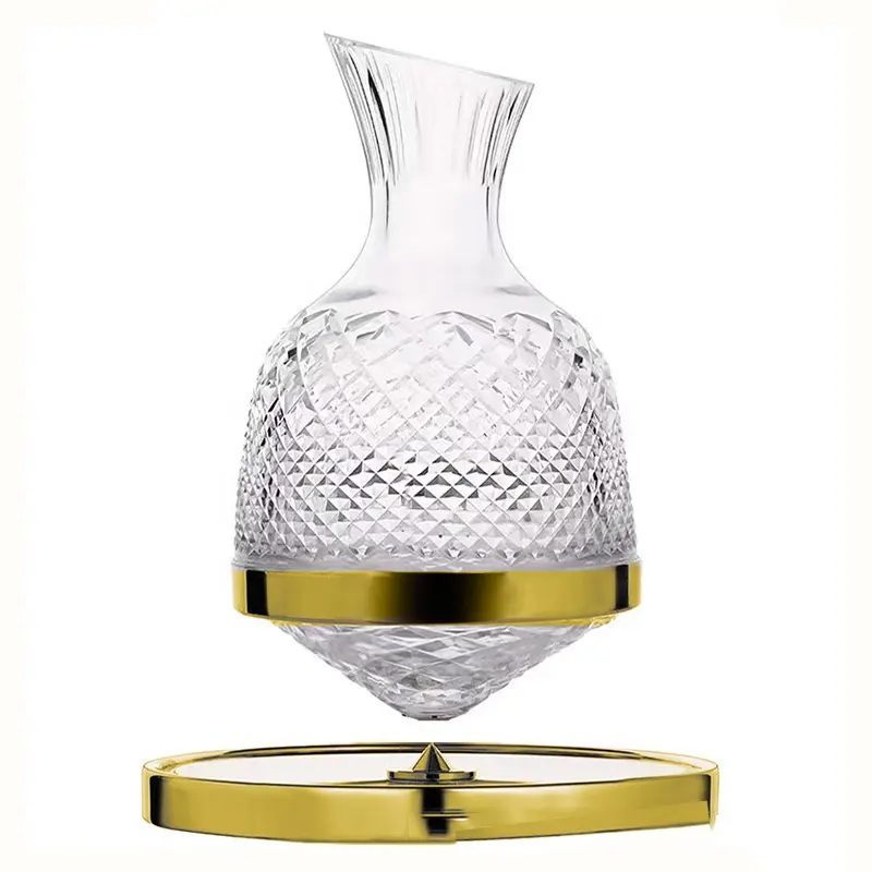 Decanter De Vidro De Cristal Whisky Decanter Decanter De Design De Luxo Vintage com Stand Tumbler