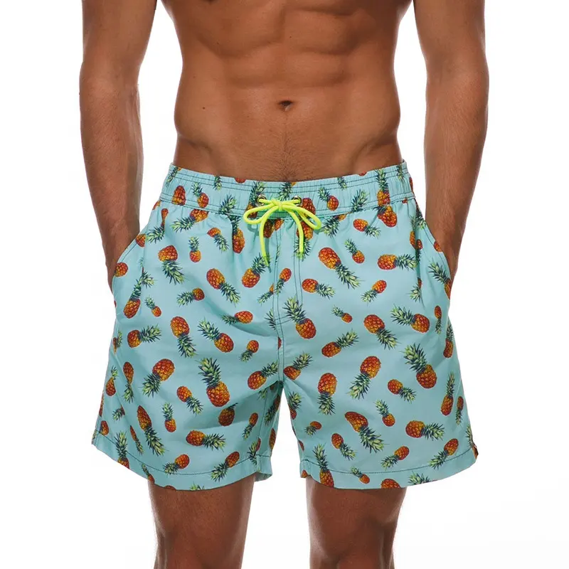 Novo produto popular de 2023, calção de banho fitness para homens, roupa de praia, calção de banho para homens, shorts de praia personalizados de verão