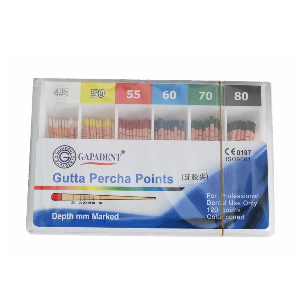 Dental Point Gutta Percha Marked 45-80 Measuring Ruler 02 Taper 0.2 0.02
