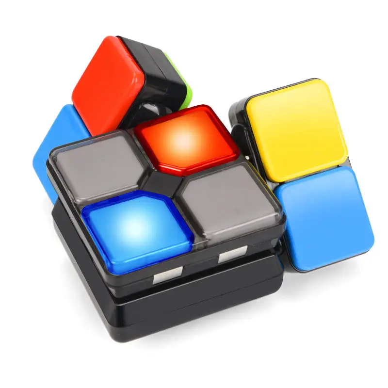 إضاءة إبداعية ألعاب مكعبات سحرية للموسيقى الإلكترونية مضادة للإجهاد ومضيئة LED لعبة ذاكرة إلكترونية