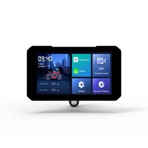 Nhà máy trực tiếp 5 inch IP67 xe máy không thấm nước GPS navigation DVR không dây Carplay <span class=keywords><strong>Android</strong></span> tự động màn hình cảm ứng điều khiển từ xa - Product Image 1