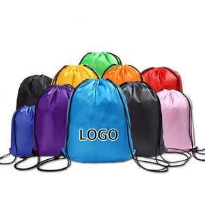 Sublimación de cuerda de nylon impermeable bolsa con cordón logotipo personalizado poliéster cuerda mochila gimnasio deporte bolsa con cordón con logotipo - Product Image 2