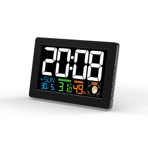 Mẫu Miễn phí thiết kế hiện đại nguyên tử đồng hồ báo thức với đài phát thanh điều khiển có tính năng trong nhà ngoài trời nhiệt độ độ ẩm mặt trăng giai đoạn - Product Image 1