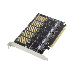 Sunweit การ์ดขยายสัญญาณ PCIe 5-Port M2,การ์ด PCIe SATA3.0แบบ SSD JMB585 PCIe SATA M.2 NVME PCIe - Product Image 1