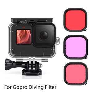 热卖3包运动和行动相机镜头过滤器配件潜水水下过滤器Gopro <span class=keywords><strong>Hero</strong></span> 9黑色海洋过滤器