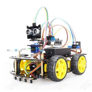 UNO R3 Smart Robot Car Kit mit Ultraschall-und Infrarot-Hindernis vermeidung-Line Tracking Kompatibel mit Arduino IDE Kits