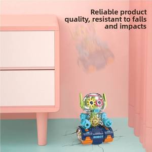 शिक्षा विद्युत खिलौना जादू खुफिया ब्लॉक घूर्णन गियर संगीत रोबोट प्रकाश ध्वनि के साथ सार्वभौमिक व्हील - Product Image 5