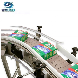 定制容器玻璃塑料瓶处理顶部链条输送系统，用于灌装封盖生产线 - Product Image 4