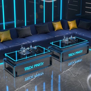 高品质酒吧夜总会卡拉ok酒吧柜台发光二极管桌定制标志不锈钢RGB颜色变色发光桌 - Product Image 2