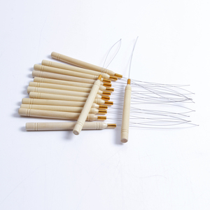 Wholesale Wooden <strong>Loop</strong> Threader Pulling Hook <strong>Loop</strong> Threader Tool for Pre-bonded Hair or Feather Extensions - Product Image 5