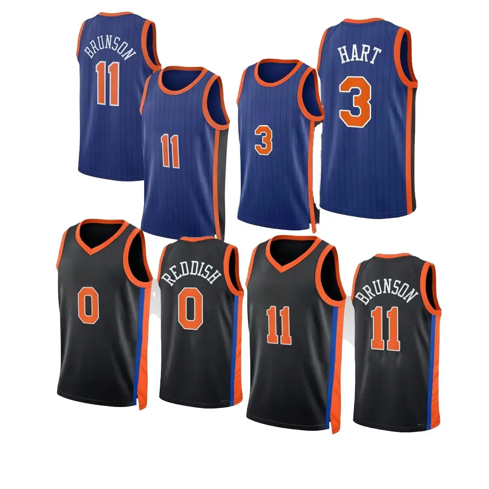 2023/24 New York Knick Basketball Jersey Shirt Haute Qualité Carmelo Anthony Jalen Brunson Larry Bird Nbaing Jersey personnalisé