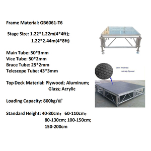 Gấp nhôm di động sân khấu nền tảng trong nhà lắp ráp sân khấu - Product Image 3