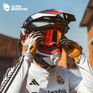 Alien Quái Vật CE chứng nhận xe máy Găng tay với hoán đổi cho nhau DIY các bản vá lỗi leo núi đi xe đạp găng tay màn hình cảm ứng ngón tay - Product Image 3