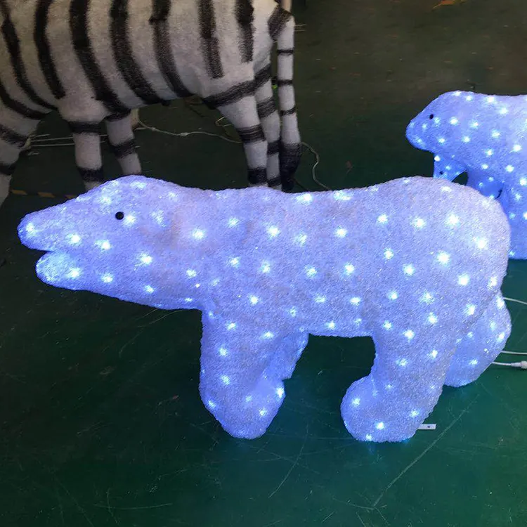 Cina Fornitore di Luce Animale per La Decorazione Esterna Led Acrilico di Natale Illuminato Orso Polare