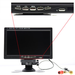 7&quot; Car Display <strong>Monitor</strong> 7 Inch Screen With <strong>2</strong> <strong>Way</strong> Video <strong>Input</strong> TFT HD Digital for Rear View Camera Parking Backup Reverse - Product Image 6