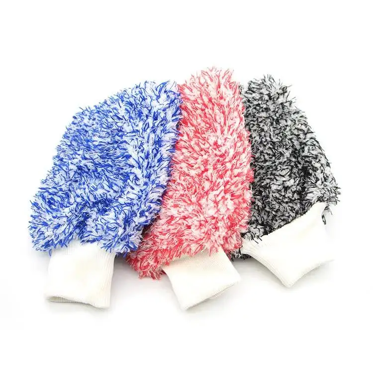 Car Wash Gloves Plush Washmitt Automobile Cleaning Glove Microfiber Wash Mitt Customized HEBEI DY Car Detailing High Grade