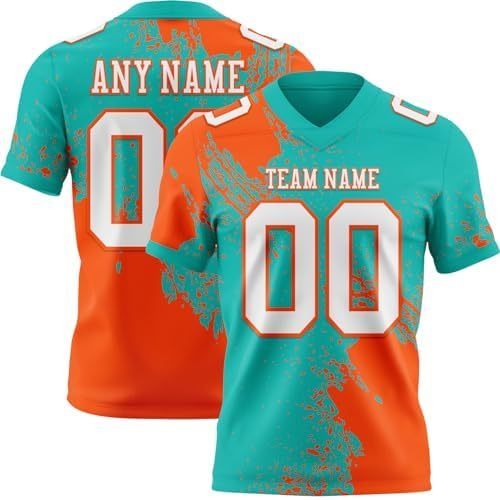 Aqua Green and Orange