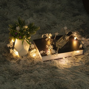 Tira de luces Led parpadeantes para decoración de fiestas de boda, fuente de batería AA, romántica, Navidad, copo de nieve - Product Image 6