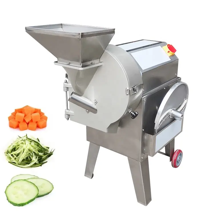 Máquina eléctrica industrial para cortar frutas, trituradora de rábano de patatas, cortadora de verduras