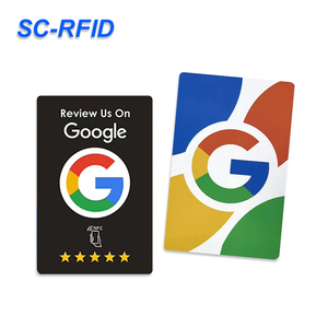 再利用可能なNFCスマートレビューカード (QRコード付き13.56 MHz NfcカードカスタムRFID通信インターフェースタップしてGoogleでレビュー - Product Image 4