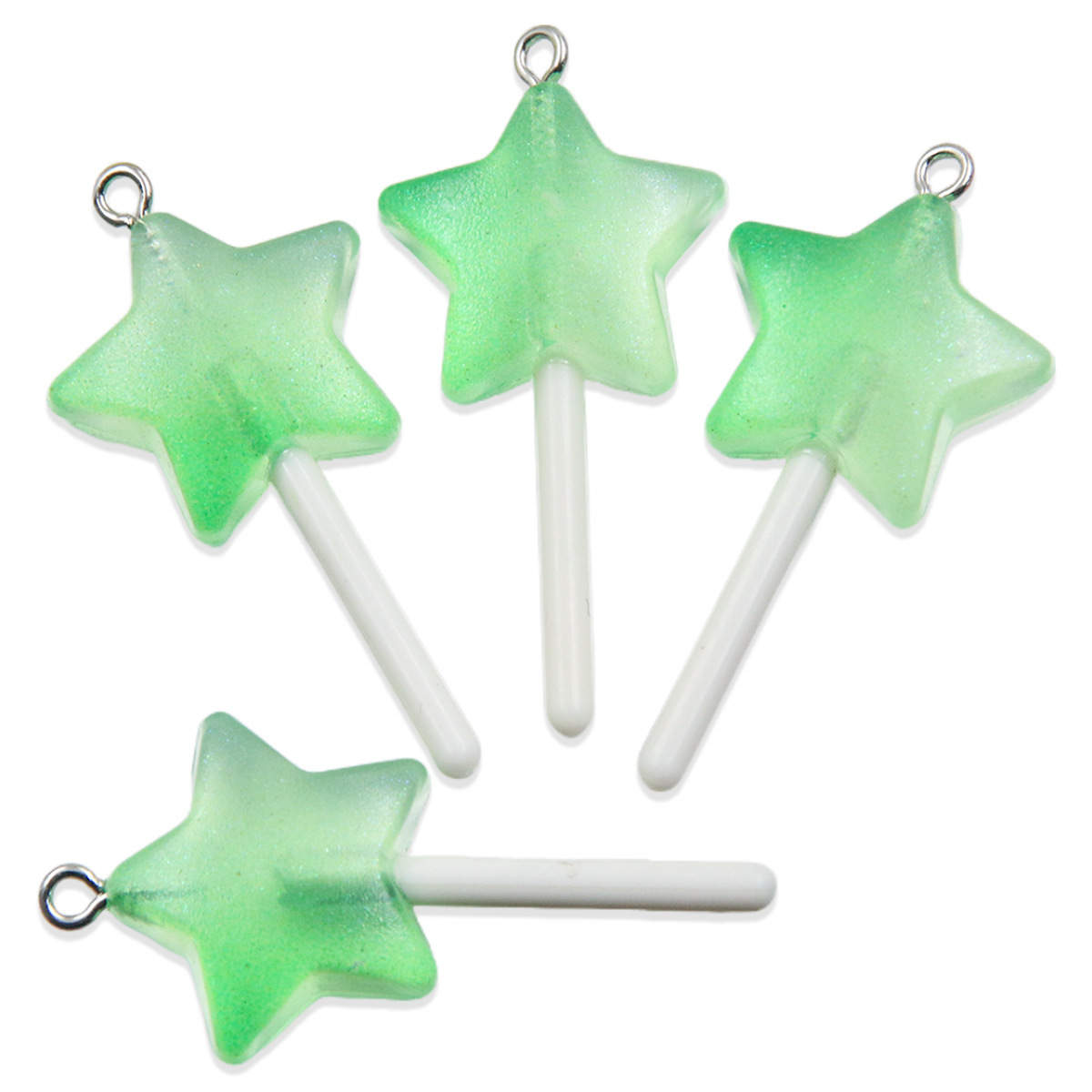 Estrella verde de cinco puntas - 21 * 44mm 2g