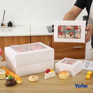 Contenitori lunghi rettangolari moderni in carta Kraft Mini confezione trasparente a 3 livelli - Product Image 6