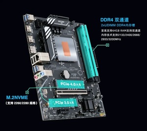 Placa base de escritorio Ddr4 I9 Cpu HM570 placa base para juegos con procesador - Product Image 4