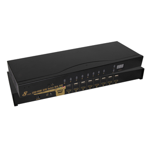 VCOM <strong>1</strong>.<strong>4</strong> Version 8 Way 4K HDMI <strong>KVM</strong> <strong>Switch</strong> with Audio USB IR Remote Control for 8 Computer to <strong>1</strong> Monitor
