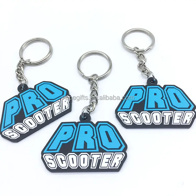 Design personalizado do logotipo personalizado Bonito 3D Keying Soft Anime Pvc Borracha Chaveiros para Gifts chian chave