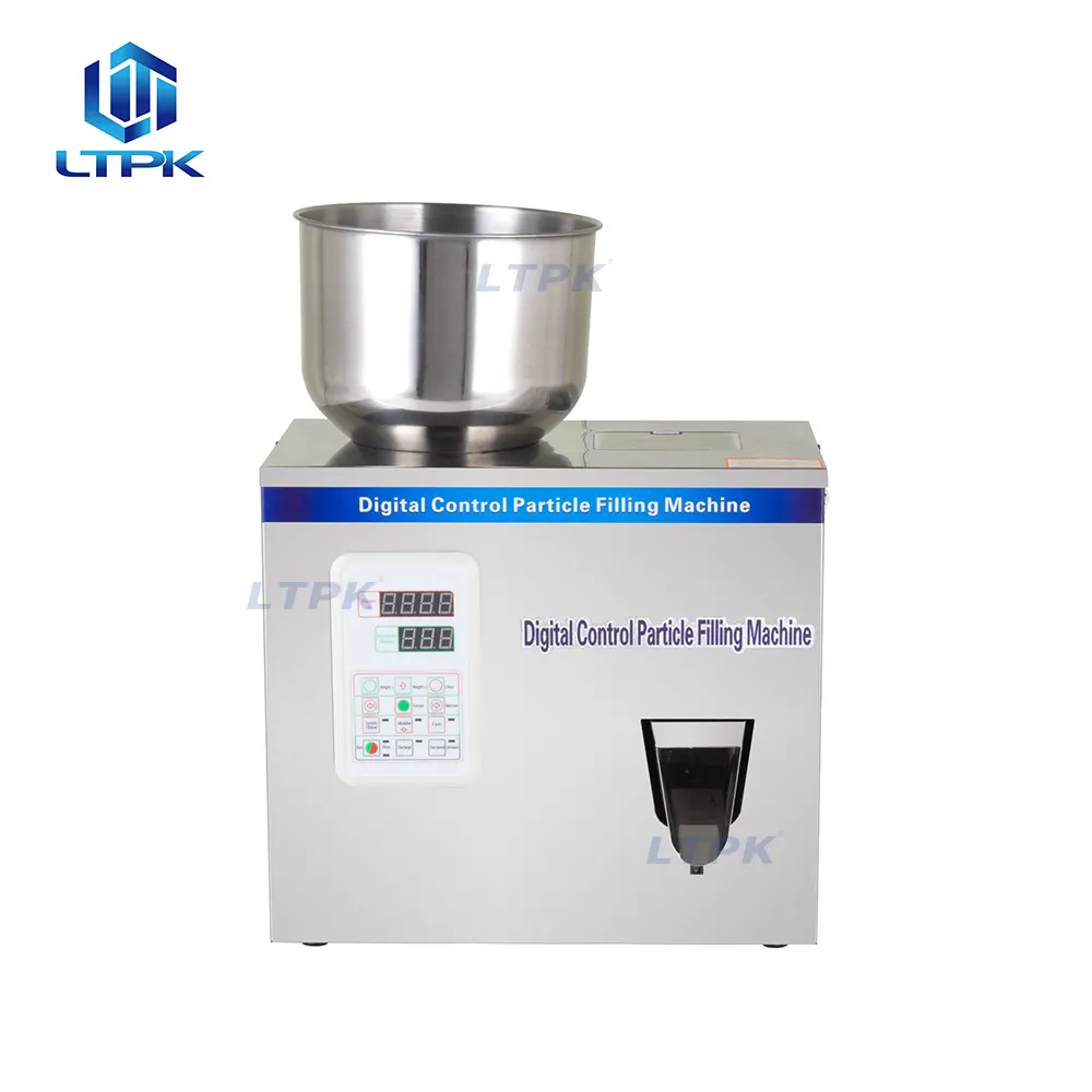 LT-W100 kecil kecepatan tinggi produk Semi otomatis kantong kertas kacang gandum teh gula tas mesin pengisi pelet