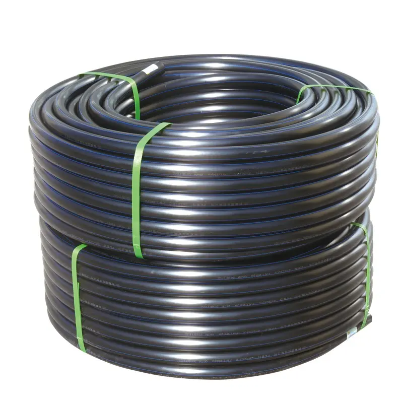 Irrigation System Black plastic water pipe roll flexible HDPE drip irrigation water pipe hdpe pipe 16mm