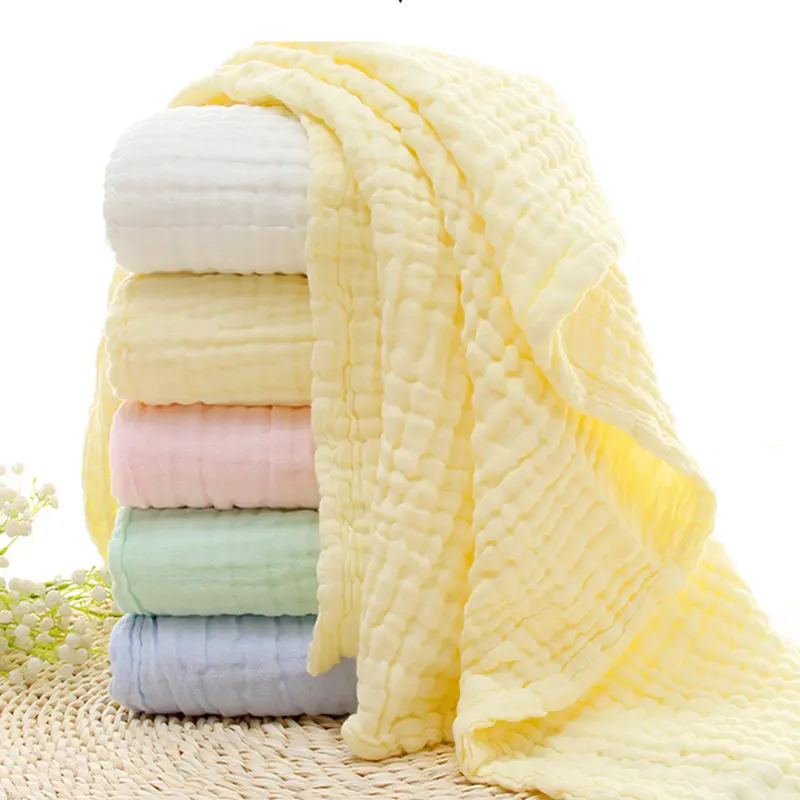 High Quality 100% Organic Cotton 6 Layers Muslin Gauze Baby Blanket