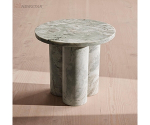 Bàn trà cà phê hiện đại tối giản bàn bên nhỏ tròn đá cẩm thạch tùy chỉnh đồ nội thất phòng khách đồ nội thất đơn giản - Product Image 2