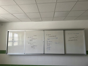 400*130.5 cm lớn đánh dấu bảng Trắng Khô xóa bảng đa phương tiện trượt bảng trắng cho phòng học - Product Image 4