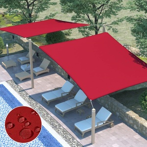 3m * 6m 10ft * 20ft Hellgraue Farbe Sonnenschutz im Freien Wasserdichte Polyester materialien Sonnenschutz segel