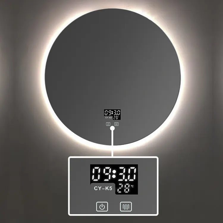 Factory価格Led Light Smart Touch Sensor Switch For Mirror With Clock Temperature Display