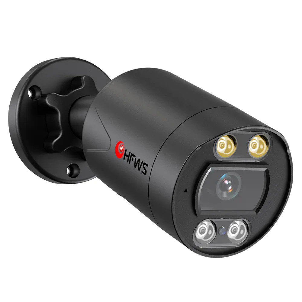HFWVISION-cámara Ip 4K para exteriores, 8MP Poe de grabadora de vídeo, vigilancia, visión nocturna, seguridad del hogar