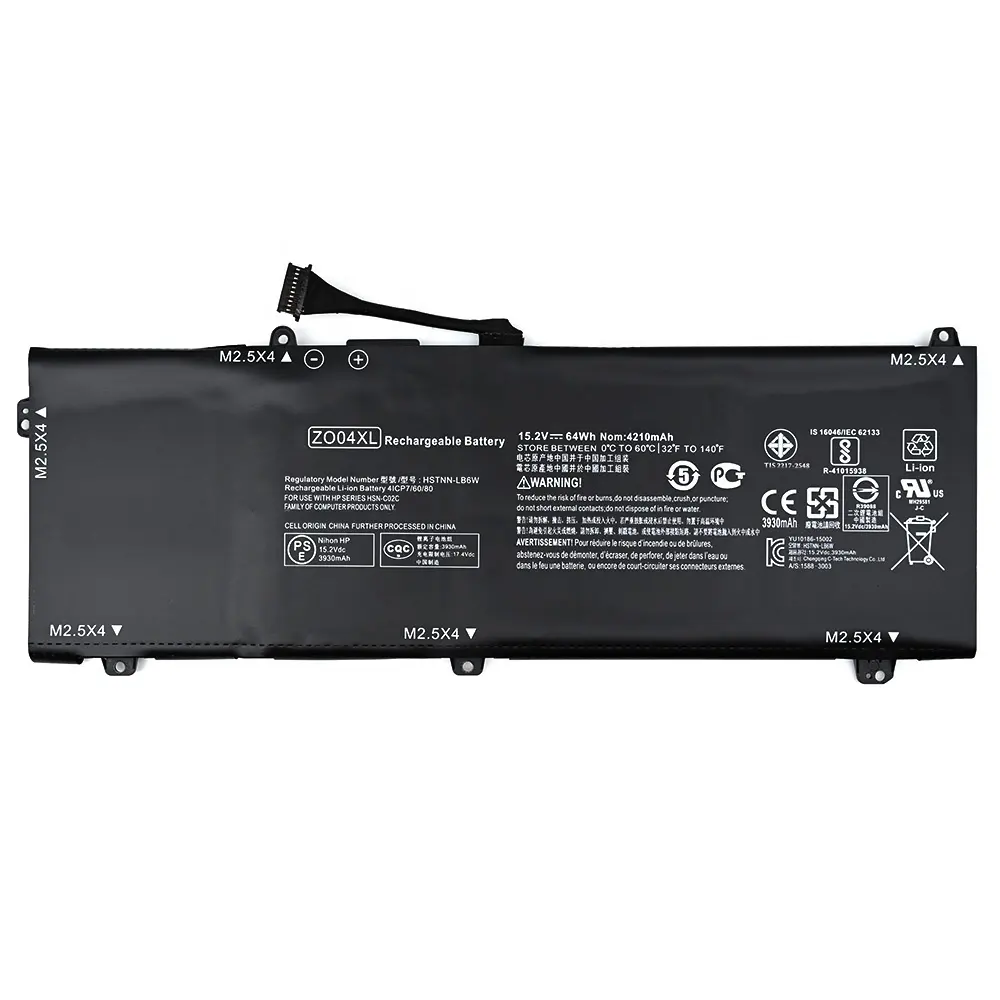 Vente en gros de batterie d'ordinateur portable 64Wh ZO04XL pour HP ZBook Studio G3 G4 batterie d'ordinateur portable de poste de travail Mobile ZO04XL