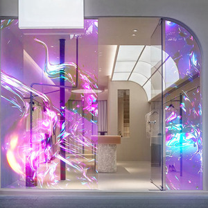 Facile installazione sottile flessibile trasparente pellicola a LED schermo interno della finestra di vetro di visualizzazione parete con funzione SDK Poster digitale - Product Image 1