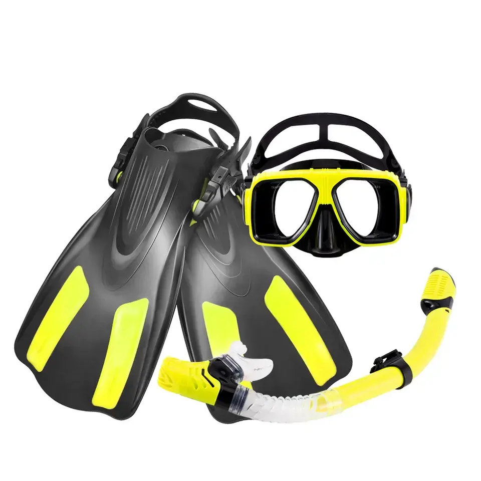 Dive Gear Set Diving Equipment for Adult Diving Mask Set With Fins