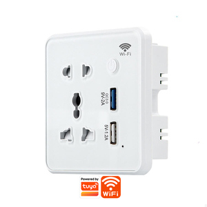 Tuya WIFI Control Dual USB Enchufe de pared 2 en 1 Carga rápida 3,0 Enchufe y enchufes universales Home Office Hotel Conectividad mejorada - Product Image 1
