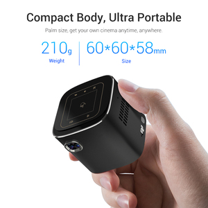 Mini Cube-proyector de vídeo portátil para teléfono móvil, dispositivo de proyección con pantalla táctil LED, Android, Dlp, 4k - Product Image 4
