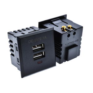 双USB 5V 2.1A电源插座CN标准13A额定DC充电模块USB台式插座电源面板 - Product Image 1