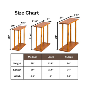 Hình chữ nhật rắn gỗ thông hẹp bên bàn, skinny Bàn Cạnh Giường ngủ, nhỏ cuối bảng (Hạt dẻ, trung bình) - Product Image 5