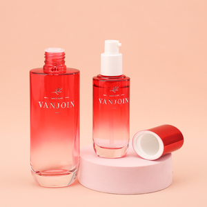 40ml ışık geçirmez Vitamin Serum cilt bakımı boş özel krem degrade kırmızı paket gösteriliyor Set kutusu 100ml 120ml losyon şişesi 50g - Product Image 5
