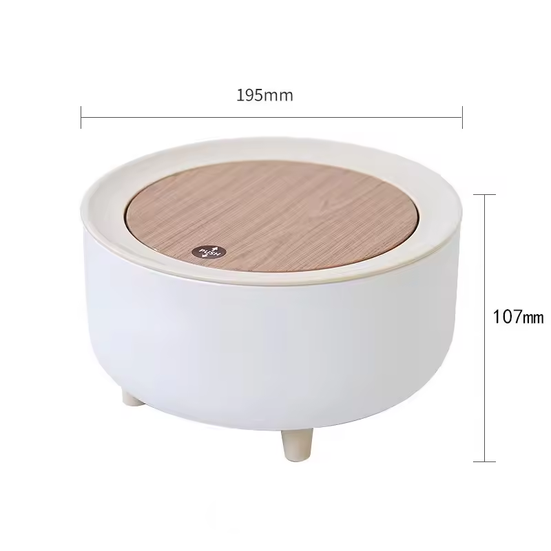 Round desktop trash can