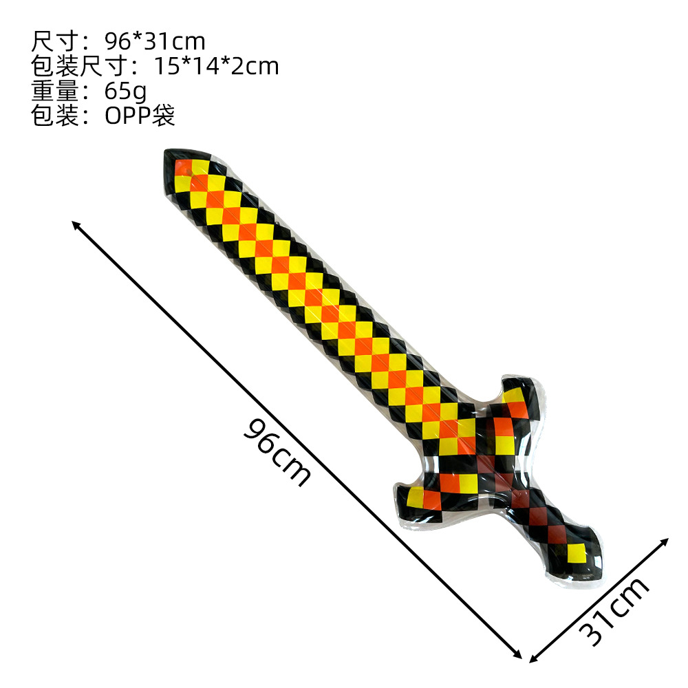 Grande épée en mosaïque jaune