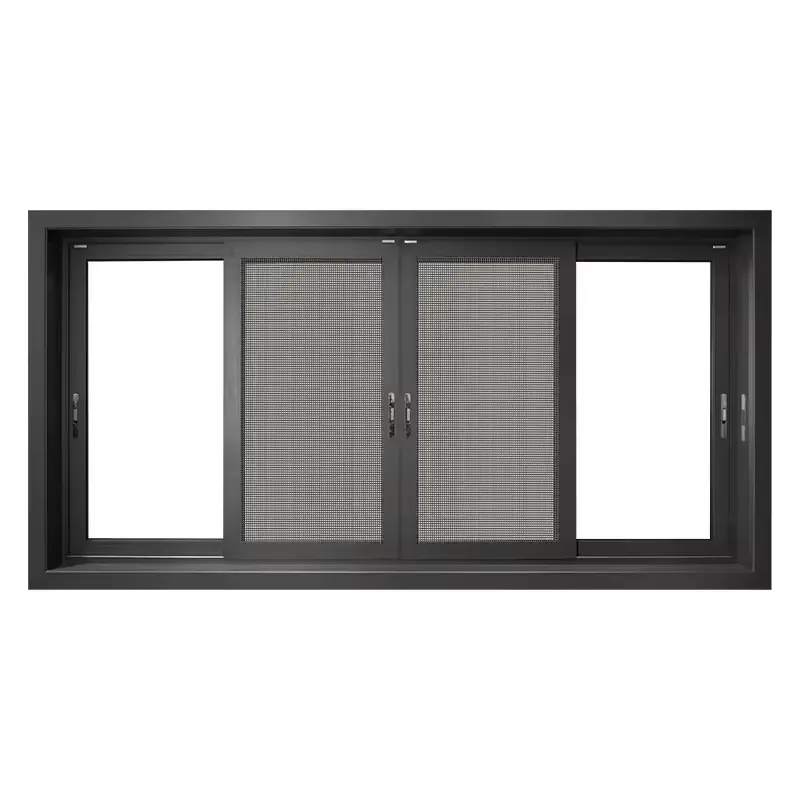 2024 Ce NFRC As2047 American and European Standard Triple Glass Anti-Aging Nylon Screen Sliding Glass Doors And Windows