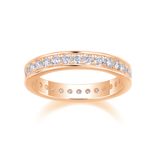 Sıcak satış özel 925 ayar gümüş 2MM VVS <span class=keywords><strong>D</strong></span> Moissanite Eternity nişan yüzüğü güzel Lab yetiştirilen elmas alyans